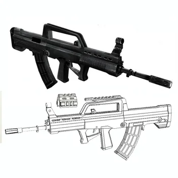 75 см, штурмовая винтовка QZB95, 3D бумажная модель пистолета, оружейные пазлы ручной работы, игрушки для рукоделия Изображение