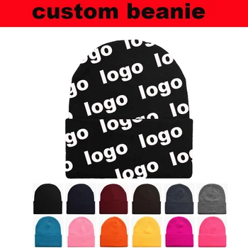 оптовая продажа, зимняя шапка из жаккардовой вязки на заказ, индивидуальный дизайн Изображение
