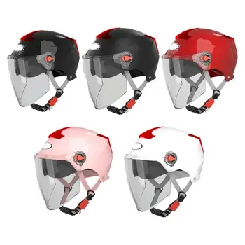 Мотоциклетные шлемы с открытым лицом, высококачественный Полутонированный козырек, Быстросъемные Крепления для головы, Шлемы для мотокросса Для езды на Велосипеде Изображение