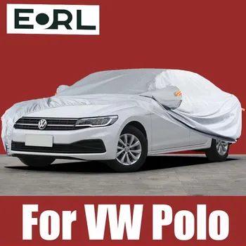 Полные Автомобильные Чехлы Для Volkswagen VW Polo 6R 6C GTI Открытый Снежный Защитный Навес Пылезащитный Водонепроницаемый Аксессуары Из Ткани Оксфорд Изображение