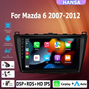2 din авто Android 10,0 автомобильный радио мультимедийный плеер Carplay GPS навигация DSP RDS для Mazda 6 2 GH 2007 2008 2009 2010-2012 Изображение
