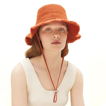 Широкополые Шляпы для Женщин Роскошного Дизайнерского Бренда Y2K Bob, Пляжная Шляпа с Большими Полями, Модные Дышащие Уличные Шляпы, Солнцезащитная Кепка Рыбака Изображение