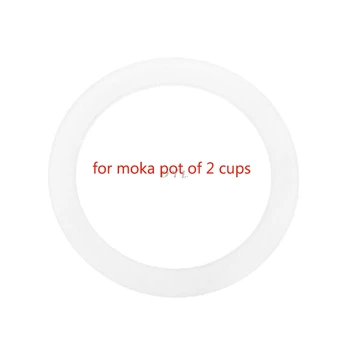 Силиконовое уплотнительное кольцо, гибкая шайба, уплотнительное кольцо, заменяющее 2 чашки Moka Pot, кухонные кофеварки для Эспрессо, Аксессуары и запчасти Изображение