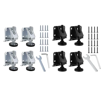 W8KC 4 комплекта Черных выравнивающих ножек Сверхмощные Регулируемые Ножки для выравнивания мебели Изображение