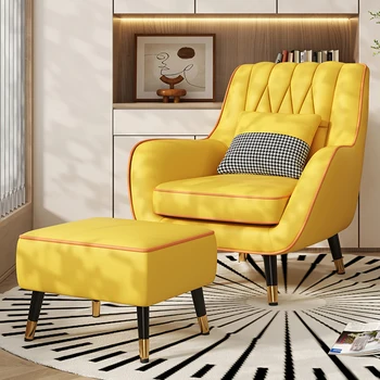 Современные стулья для банкета Queen, Дизайн спинки для гостиной, Итальянский Ленивый диван, Напольное кресло для отдыха, Скандинавская мебель для дома Sillas Изображение