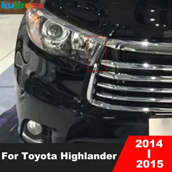 Для Toyota Highlander 2014 2015 Хромированная Передняя Решетка Центральная Крышка Отделка Передних Гоночных Решеток Чехлы Молдинг Гарнир Автомобильные Аксессуары Изображение