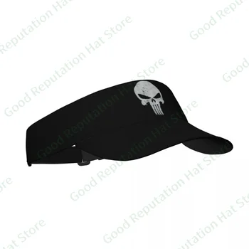 Шляпа для йоги, каратель, черный фон, регулируемая дорожная кепка с пустым верхом, Мужская кепка для рыбалки, женская кепка для гольфа, солнцезащитная кепка для бега Изображение