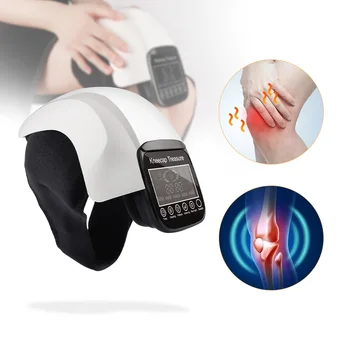 Электрический инфракрасный нагревательный массаж колена с воздушным давлением и вибрацией, физиотерапевтический инструмент, массаж колена, реабилитация, обезболивание Изображение