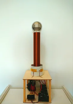 Мини-разрядник Tesla Coil Spray Arc Pull Arc Lighting Завершен Изображение