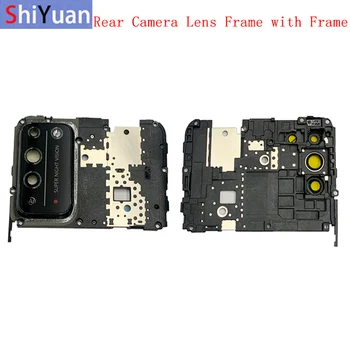 Стекло Объектива задней камеры заднего вида с держателем в металлической рамке Для Huawei Honor X10 5G Запасные части для ремонта Изображение