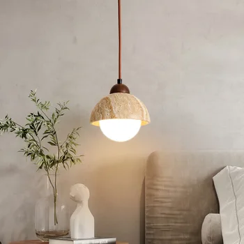 Дизайнерская люстра из халькопирита в скандинавском стиле, ресторан в семье, прихожая, спальня, прикроватный подвесной светильник Изображение