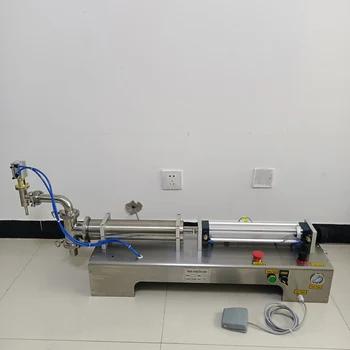 Горизонтальная машина для количественного розлива жидкости, автоматическая машина для розлива с одной головкой из нержавеющей стали 110V220V Изображение