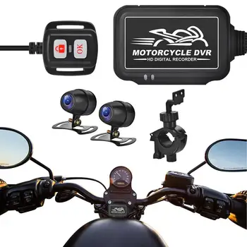 Приборная панель мотоцикла Камера ночного видения Универсальная камера 150 градусов широкоугольный двухканальный 1080P Full HD мотоцикл Изображение