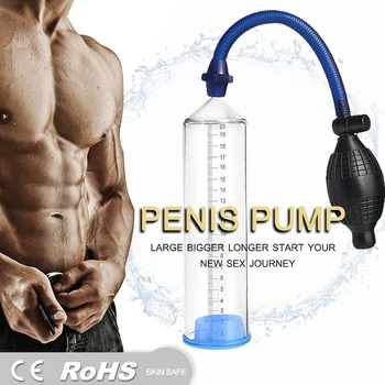 Заряжающийся вибратор для увеличения пениса для мужчин, Электрический насос для пениса, Тренировка эрекции мужского полового члена, Магазин секс-игрушек для увеличения пениса Изображение