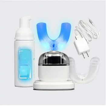 Зубная щетка для отбеливания зубов без помощи рук с массажем десен и технологией Sonic Blue, белая Изображение