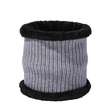 Комплект вязаных шапок и шарфов, уютный зимний комплект, Вязаная шапка-бини, шарф с флисовой подкладкой для защиты ушей, Теплая стильная шапка Изображение