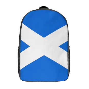 Шотландский Флаг, 17-дюймовый Рюкзак на плечо, Винтажный школьный графический прочный Удобный Набор для Пехоты Изображение