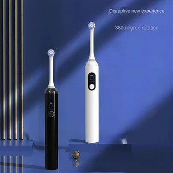 Электрическая зубная щетка с вращением на 360 градусов для взрослых и детей, перезаряжаемая Интеллектуальная электрическая зубная щетка Изображение