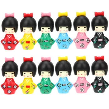 12 Шт., Японское Кимоно, настольные аксессуары, традиционная игрушка, мини-игрушки для Девочек, милая подвеска для девочек Изображение