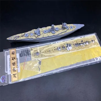 Деревянный Палубный Маскировочный Лист DIY Upgrade Kits для Линкора 1/700 Fuso с Деталями Модификации модели корабля Aoshima 05977 Изображение