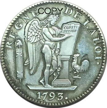 Франция экю 6 ливров ФРАНСУАЗА 1793 L 90% Серебряные копии монет Изображение