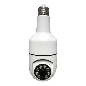 Камера с подвижной головкой на 360 °, камера безопасности HD Wifi, Потолочная камера активной защиты со звуковой и световой сигнализацией Изображение