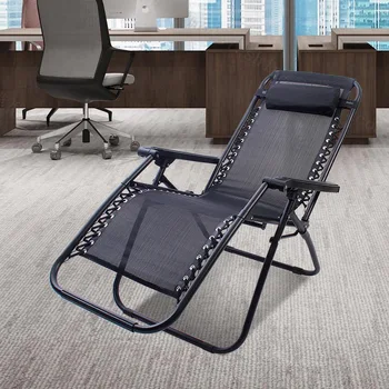 Пляжное кресло для кемпинга на открытом воздухе Офисное кресло для обеденного перерыва Шезлонг с нулевой гравитацией Садовое кресло на балконе Изображение