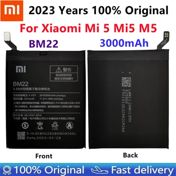 Аккумулятор для телефона Xiaomi BM22 3000 мАч Высокой Емкости Высококачественный Оригинальный Сменный Аккумулятор Для Xiaomi MI5 MI 5 Розничная упаковка Изображение