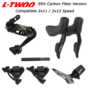 LTWOO-Велосипедный электронный карбоновый групповой комплект, переключатель передач, дорожный гидравлический дисковый тормоз, ручное переключение заднего хода, переднее переключение Изображение