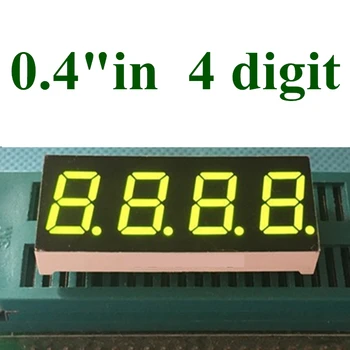 20 штук Зеленого 7-сегментного светодиодного дисплея 0,4 дюйма с 4-битным общим катодом и анодом, цифровая трубка с семисегментным светодиодным дисплеем Изображение