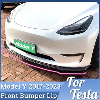 3 шт. Автомобильный Разветвитель переднего нижнего бампера Canard для Tesla Model Y 2017 2018 2019 2020 2021 2022 2023 Настройка внешнего диффузора Изображение