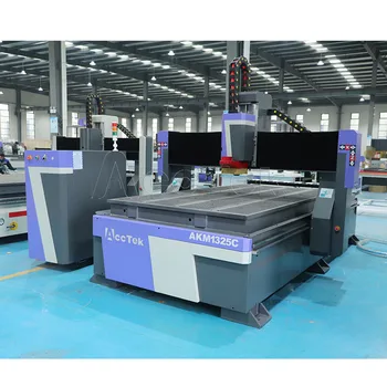 Китай Профессиональное производство CNC AKM1325C 3D Деревообрабатывающий гравировальный станок Liner Tool Changer Atc CNC Router Изображение