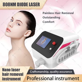 Портативный лазерный диод 808 нм/Машина для удаления волос диодным лазером для оборудования салона депиляции Технология лазерного охлаждения Изображение