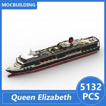 Модель круизного лайнера Queen Elizabeth Panamx Moc Строительные блоки Diy Сборка кирпичей Транспортные развивающие игрушки Подарки 5132 шт Изображение