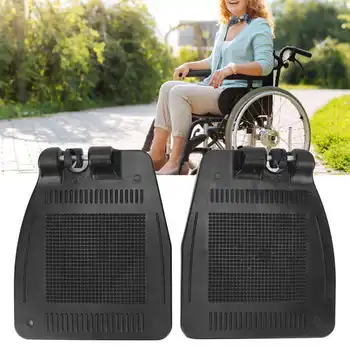 1 Пара Подножек для инвалидных колясок Нескользящая Накладка Для Ног Педаль Утолщенная Педаль Подставки для ног Для инвалидных колясок Запчасти Для Самокатов 19x16 см Изображение