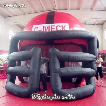 Индивидуальный надувной туннель для футбольного шлема 5 м * 5 м, Красный надувной туннель для игры в матч для вечеринки и рекламного шоу Изображение