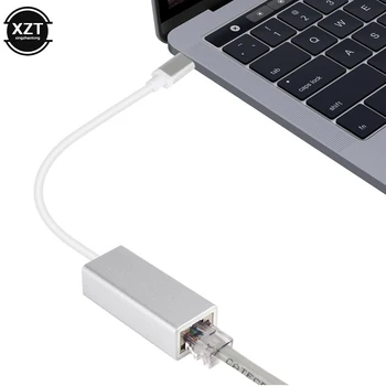 Внешний проводной адаптер USB C Ethernet Сетевая карта USB 2.0 Type-C к локальной сети RJ45 для MacBook Windows 7/10 10/100 Мбит/с Изображение