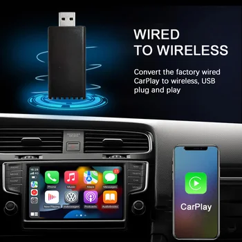 LEXXSON Android Auto CarPlay AI Box Автомобиль OEM Обновление Оригинальный экран Подключи и играй Проводной к беспроводной для Audi Benz VW Universal Изображение