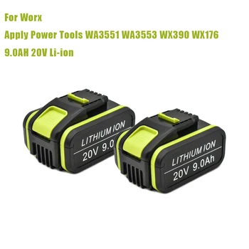 WX550 20V 9000mAh Литиевая Аккумуляторная Батарея для Электроинструментов Worx WA3551 WA3553 WX390 WX176 WX178 WX386 WX678 Изображение
