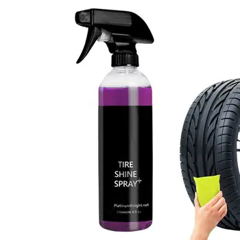 Блеск автомобильных шин Керамическое покрытие для чернения автомобильных шин Распылите жидкость для чистки колес и покрышек, чтобы придать колесам блеск Изображение