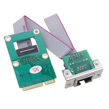 Новая Сетевая карта Mini PCI-E 1000 Мбит/с Gigabit Ethernet NIC Адаптер RTL8111F PCI Express 10/100/1000 М RJ45 LAN Изображение