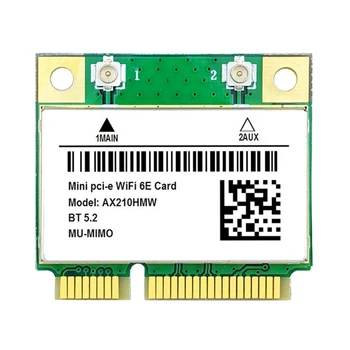 AX210HMW Wifi Карта Wifi 6E Mini PCI-E AX210 802.11Ax/Ac 2,4 G/5G//6G BT5.2 Беспроводной адаптер для Ноутбука Изображение