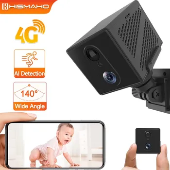 4G Мини-камера 1080P HD Беспроводная Микро-IP-камера для Умного дома 3000 мАч Перезаряжаемая батарея Защита безопасности Видеонаблюдение Изображение