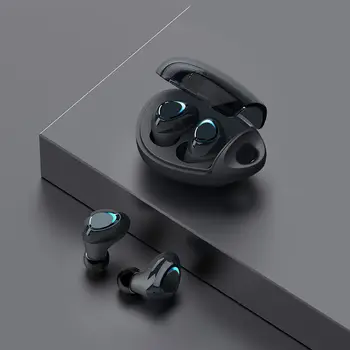Беспроводная Bluetooth-гарнитура с каплей воды, булыжник, ручная посадка, спортивная стереонаушная зарядка TWS, портативная гарнитура для голосового пробуждения Изображение