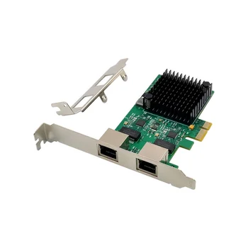 PCI-E X1 2,5G Гигабитная Серверная сетевая карта RTL8125B Двухпортовая Сетевая карта Ethernet Настольный сервер Сетевая карта Изображение