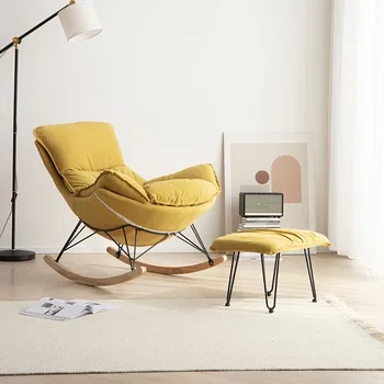 Кресло с откидной спинкой, Ленивый диван, Кресла для гостиной, Роскошное Дизайнерское кресло для отдыха, Эргономичный Желтый Poltronas Para Sala, Японская Мебель Изображение
