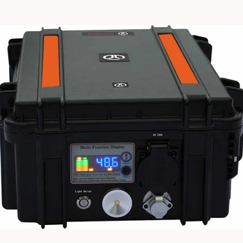 Портативный генератор на литиевой батарее мощностью 2000 Втч с инвертором 2800 Вт, автомобильной розеткой 12 В, USB-разъемом для CPAP, кемпинга и чрезвычайных ситуаций Изображение