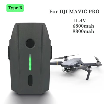 100% абсолютно новый аккумулятор высокой емкости для DJI Mavic Pro/Platinum/White Intelligent Flight LiPo 3S 11,4 V 9800 mAh Изображение