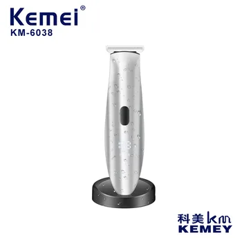Kemei Быстрая USB-Зарядная Машинка Для Стрижки волос Влажной И сухой Двойного Назначения Ipx5 Водонепроницаемый Двухскоростной Триммер Для Волос KM-6038 Изображение