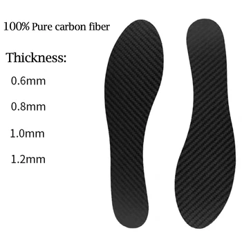 Новая Стелька из углеродного волокна Толщиной 0.8mm1.0mm1.2mm, Спортивная Стелька, Мужская прокладка для обуви, Женские Ортопедические Стельки Для кроссовок Изображение